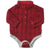 JASPER Red/Black Plaid Woven Onesie