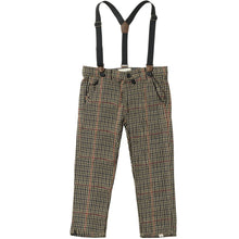  Brown Chunk Houndstooth MARCUS Pants with Suspenders