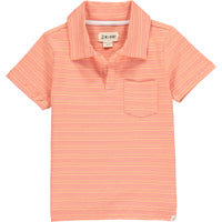 Salmon/pink stripe Polo