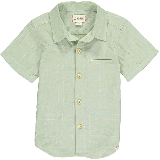 Mens Newport Woven Shirt mint grid