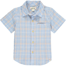  Mens Newport Woven Shirt blue/orange plaid