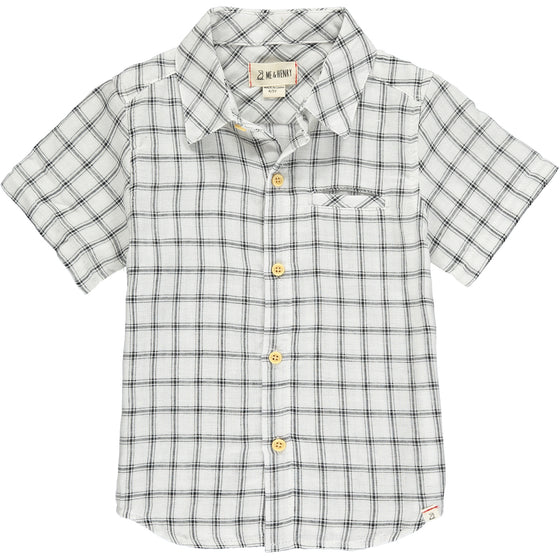 Mens Newport Woven Shirt white/black plaid