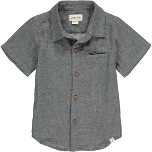 Grey Gauze Short Sleeved Shirt