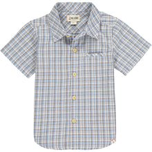  Mens Newport Woven Shirt grey/navy stripe