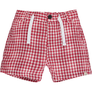 Red/white plaid boys shorts