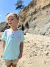 BOARDWALK Pale Blue Panelled Top