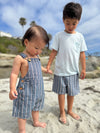 GALLEON CHAMBRAY/RED STRIPE Woven Overalls