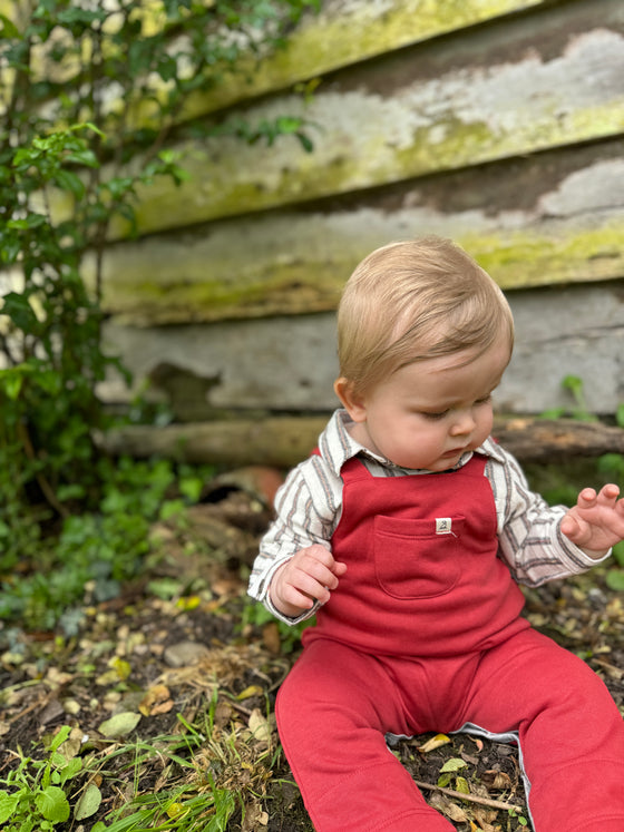 Black/Cream Stripe JASPER Woven Onesie