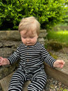 MASON Black/White Stripe Rib Romper