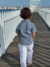 NAVY/ WHITE PLAID  NEWPORT WOVEN SHIRT