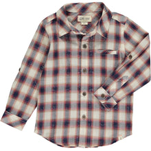  Mens Atwood Woven Shirt navy/red/cream plaid