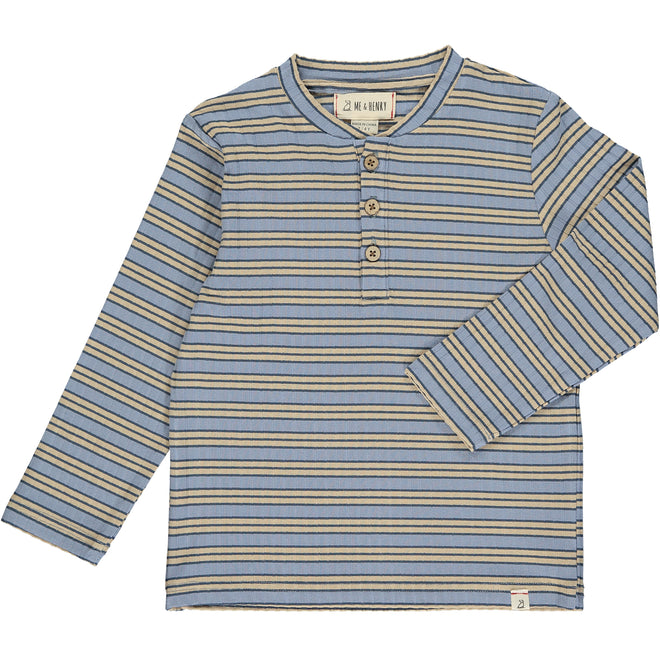 Boys Brown Stripe w/Cream Arms Lugoff Henley by Me & Henry