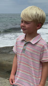 POLREATH Pink/Lilac Stripe Polo