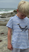 NEWQUAY Blue Whale Printed Tee