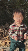 JASPER Cream/Green plaid Woven Onesie