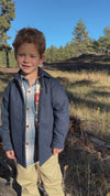 HIKER navy tweed padded jacket