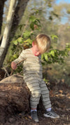 MASON Sage/Cream Ribbed Henley Romper