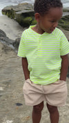 FRIGAT NEON ACID GREEN Stripe  Henley