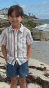 CHAMBRAY/ NEON STRIPE NEWPORT WOVEN SHIRT