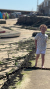 MAUI Navy Boats Printed Shirt