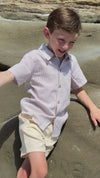 CREAM SEERSUCKER  NEWPORT WOVEN SHIRT
