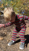 KINGSTON Red Multi Stripe Polo Romper