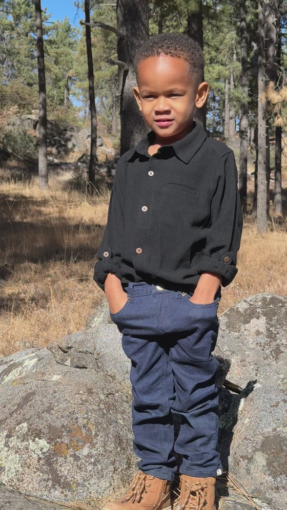 ATWOOD Black Woven Shirt