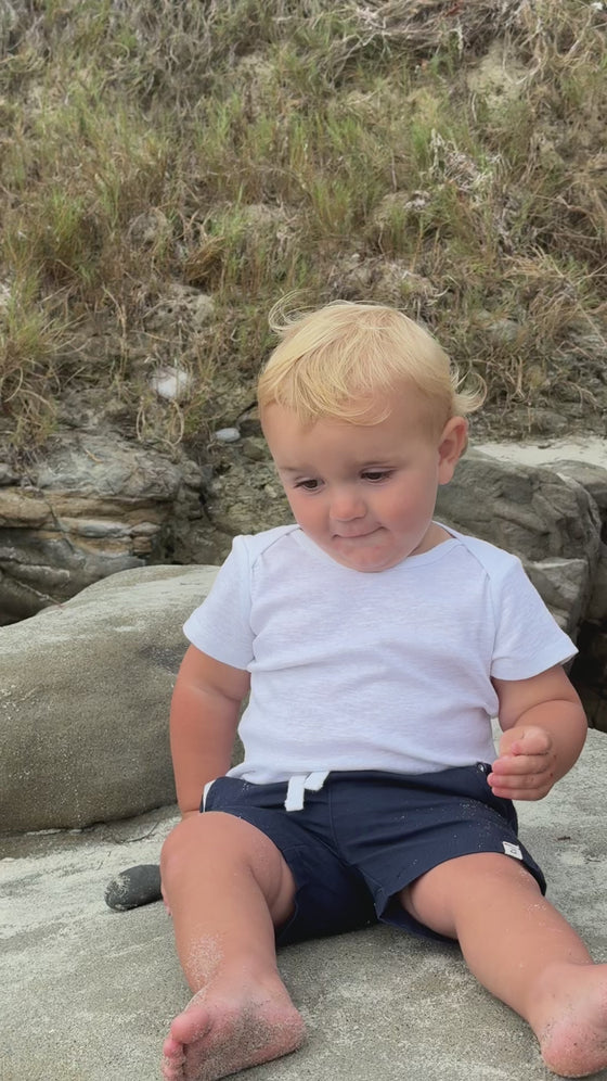 HUGO Navy Twill Boys Shorts – Me & Henry