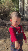 AYNOR Red Henley Onesie
