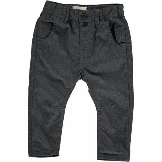 Black houndstooth baby pants without suspenders