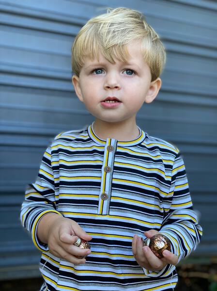 Yellow, black, white, stripe, striped, ribbed, rib, henley, casual, buttoned, Henry.