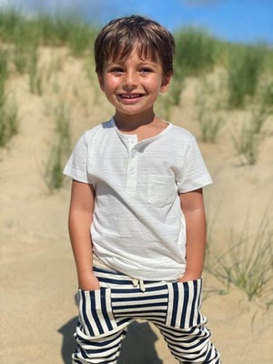 Navy, stripe, striped, jersey, pant, pants, pockets, casual, spring, summer, beach, Henry.