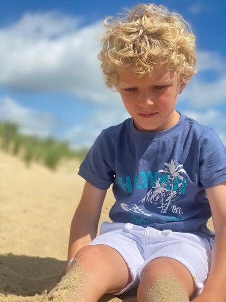 Blue, Hawaii, print, printed, tee, t shirt, casual, spring, summer, beach, holiday, Henry.
