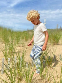 Blue, stripe, striped, jersey, pant, pants, spring, summer, casual, boy, Henry.