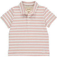 Pink, white, stripe, striped, polo, short sleeve, casual, spring, summer, dog, Henry.