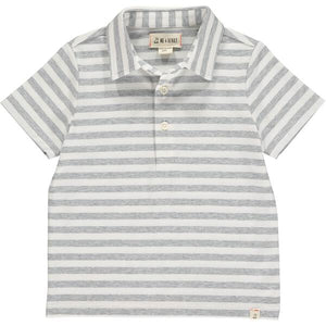 Pale, blue, white, stripe, striped, polo, casual, spring, summer, buttoned, Henry.