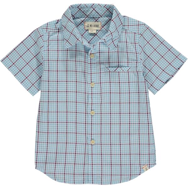 Blue and purple sales plaid shirt