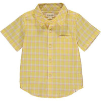 Lemon, plaid, shirt, short sleeve, smart, casual, buttoned, spring, summer, Henry.