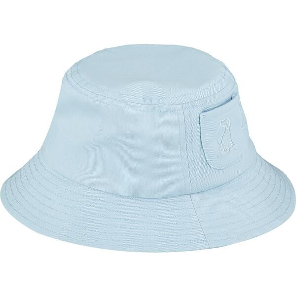  Pale, blue, twill, bucket, hat, holiday, beach, summer, spring, dog, Henry.