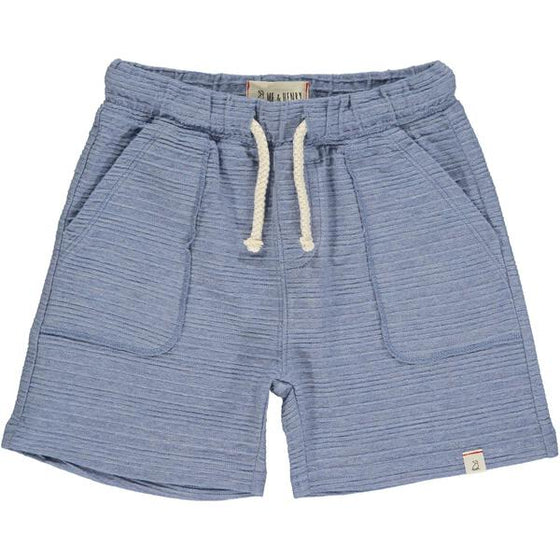 Blue, ribbed, short, shorts, spring, summer, casual, beach, Henry.