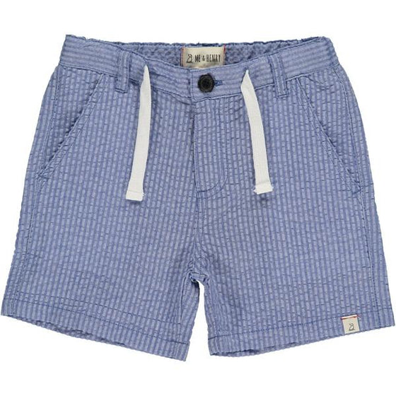 Blue seersucker shorts