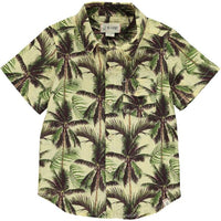 Yellow, palm, shirt, short sleeve, casual, spring, summer, holiday, beach, Henry.