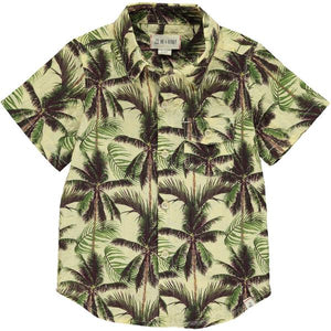 Yellow, palm, shirt, short sleeve, casual, spring, summer, holiday, beach, Henry.