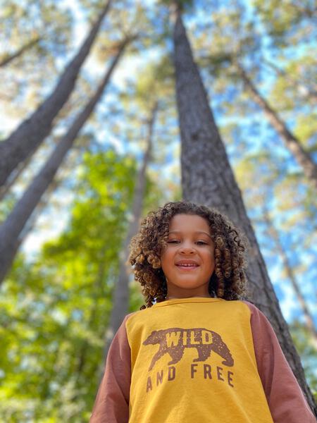 Mustard with Wild Bear Printed Tee