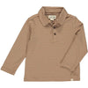 Brown/tan stripe polo