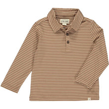  Brown/tan stripe polo