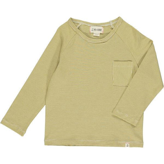 Mustard Striped Raglan Tee