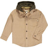 ERIN Tan Cord Hooded Woven Shirt