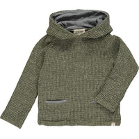 Green Knit Hooded Top