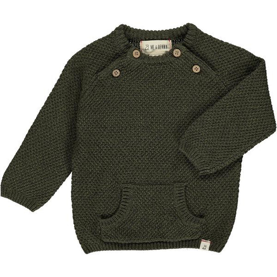 Green baby sweater